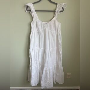 Abercrombie & Fitch White Smocked Sundress Size L